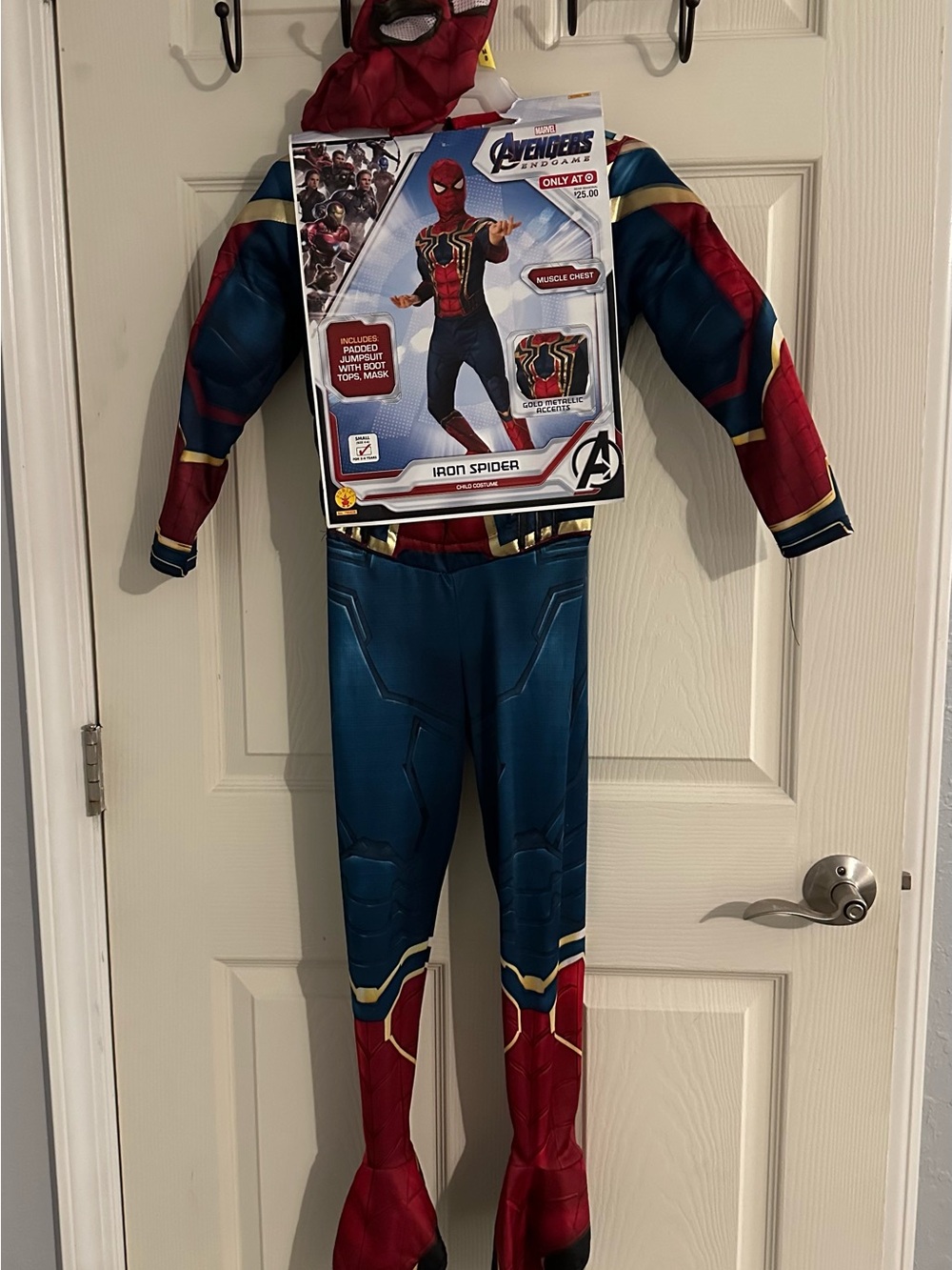 Avenger Iron Spider Kids Costume - Red, Blue & Gold Trim